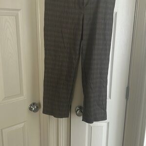 Women’s brown plaid Calvin Klein trousers ankle length size 12